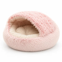 Shopify Cave Pet Bed showing cozy, enclosed pet bed with soft fabric and cave-like design for small pets.