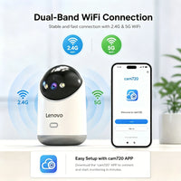Shopify WiFi Pet Monitor Camera 5MP indoor security camera showing a sleek black device with a wide-angle lens and mounting stand