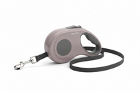 Shopify retractable dog leash in rose gray with 5-meter length, featuring a comfortable handle and durable design for pet walking accessories.