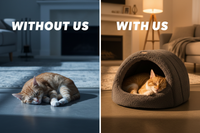 Without us / With us - Cave Pet Bed